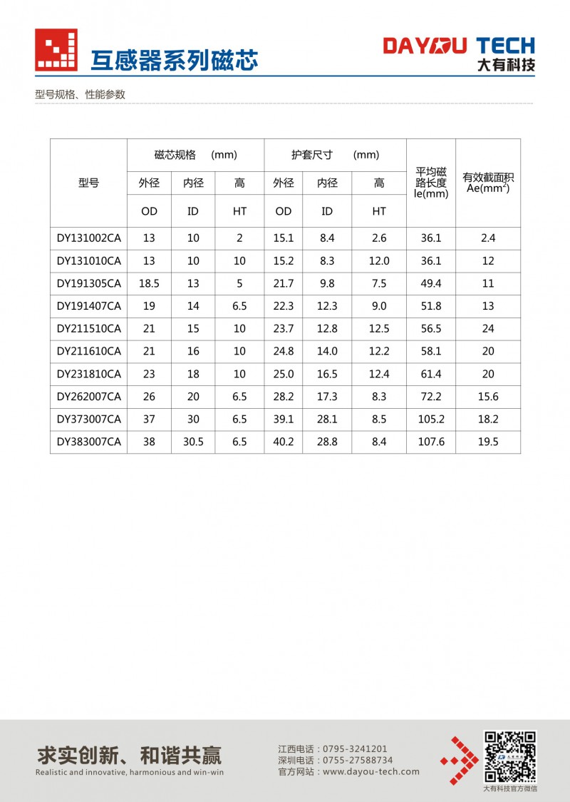 江西大有科技有限公司 江西大有科技互感器系列