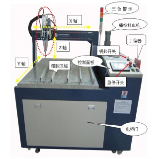 广州大恒自动化设备有限公司 电子变压器自动点胶机 工作行程-X轴 700mm 工作行程-Y轴 700mm
