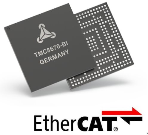 TRINAMIC MOTION CONTROL TMC8670 集成EtherCAT通讯和FOC伺服运动控制芯片 额定电压 5V 额定电流 20A