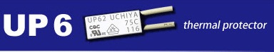深圳市能德科技有限公司 UP62-75过热保护器UCHIYA 熔断温度 75℃