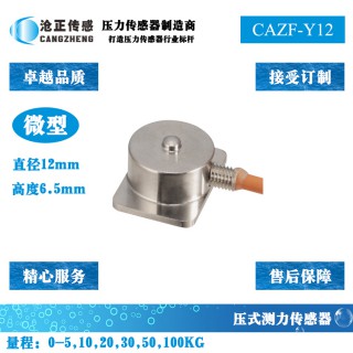 深圳沧正传感仪器有限公司 沧正微型压力传感器测力传感器CAZF-Y12 其他属性 微型压式测力