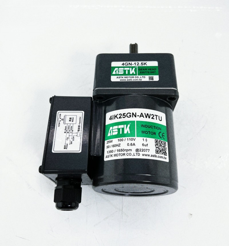 东莞市宗炜机电有限公司 ASTK牌马达4IK25GN-AW2TU 4GN50K 额定电压 110V 额定电流 0.6A