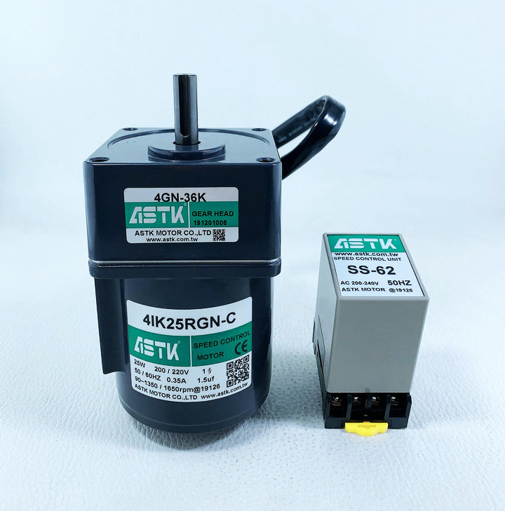 东莞市宗炜机电有限公司 当天发货ASTK牌4IK25RGN-CW2J电机 额定电压 220V 额定电流 0.35A