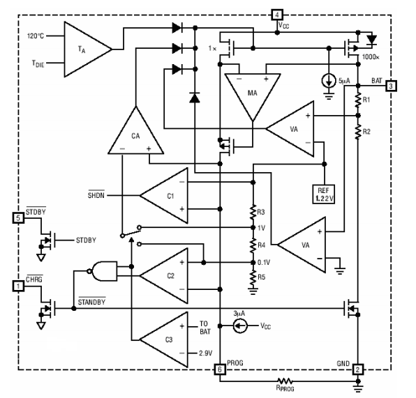深圳市奥科迪科技有限公司 SD8057是一款500mA 线性锂离子电池充电器 SHOUDING