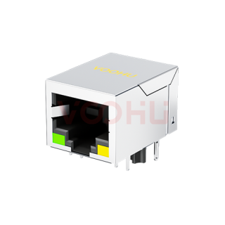 SYT-320DNL 90° 侧面插入 1*1  1000Base LED  DIP RJ45